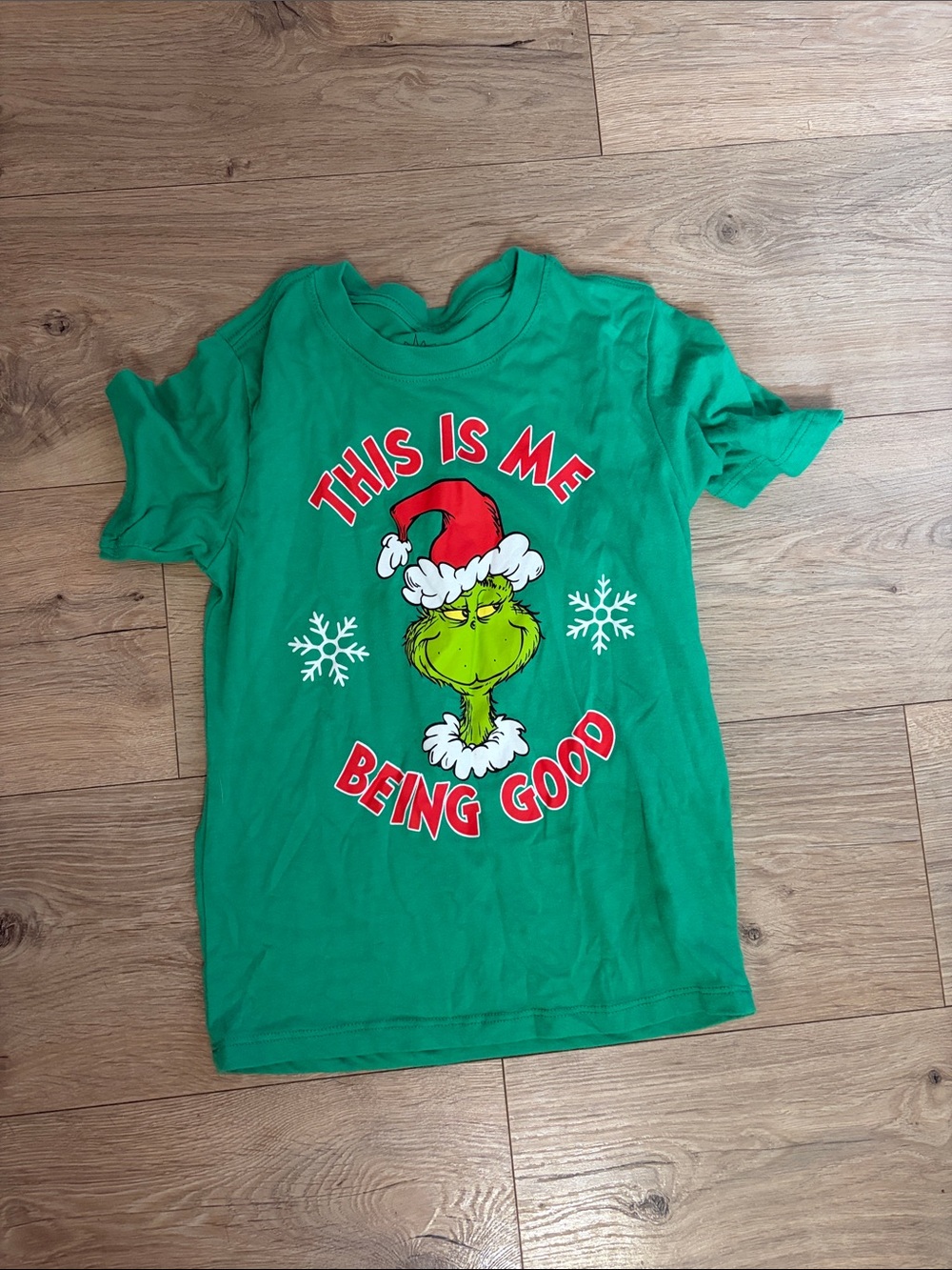 Kids Green Grinch Graphic Holiday Tee